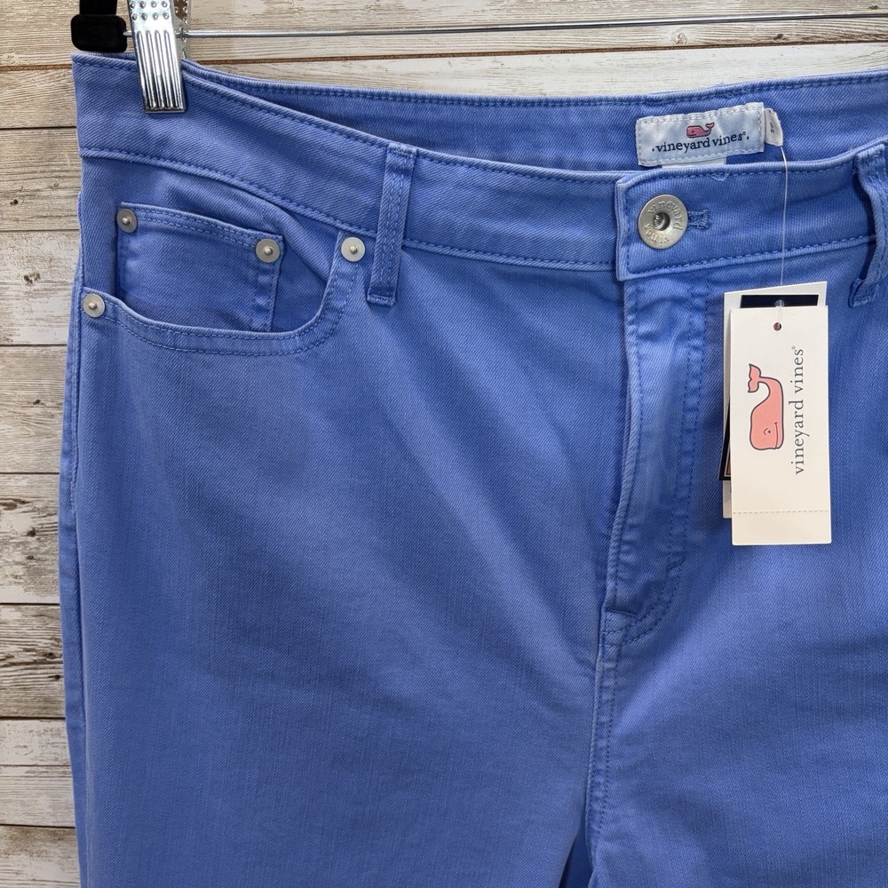 NWT Vineyard Vines Womens 33 Jeans High Rise Skinny Garment Dyed Breaker Blue